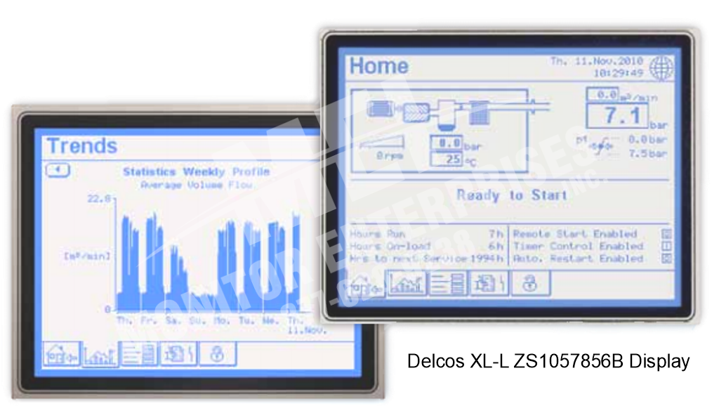 ZS1057856 DELCOS XL-L  COMPAIR KELLOGG ZS1057856 DELCOS XL-L TOUCHSCREEN COMPRESSOR CONTROLLER