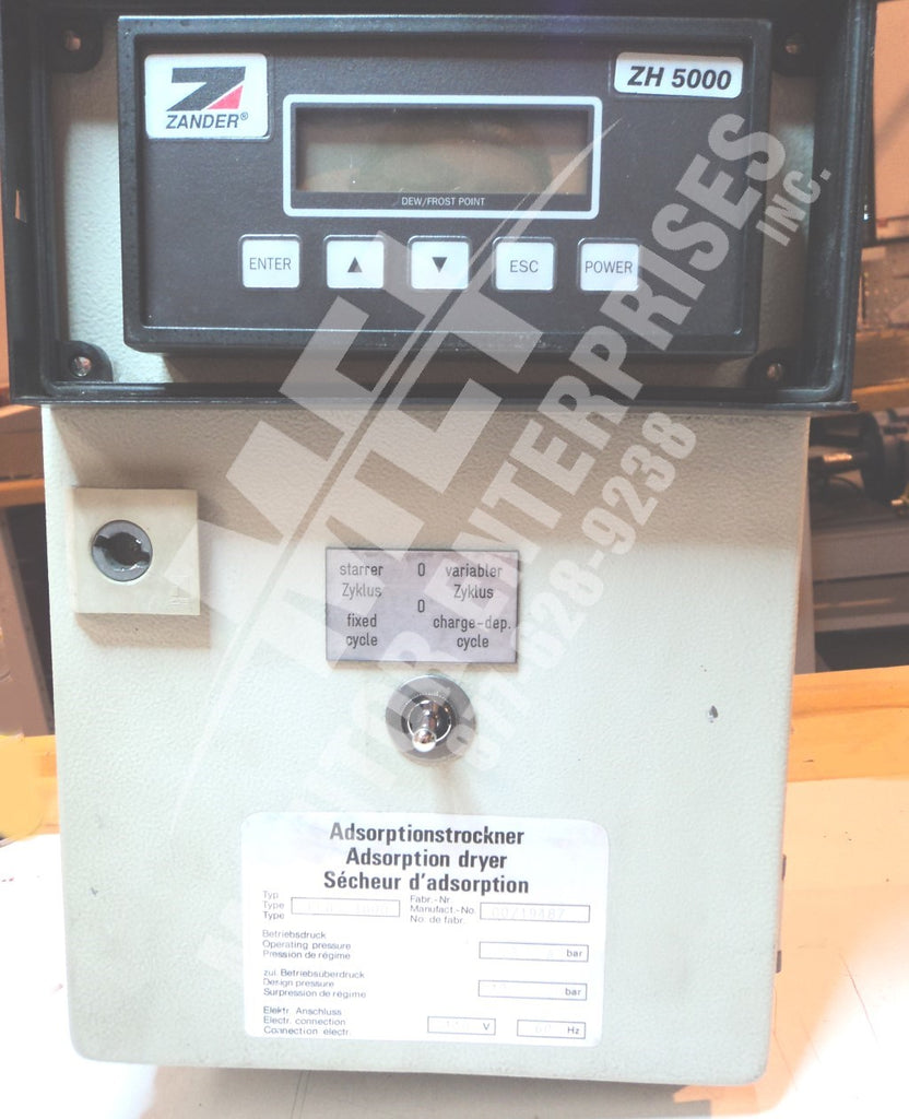 3800 ZH 5000 Zander KEN 3800 ZH 5000 Ecotronic Absorption Dryer Controller
