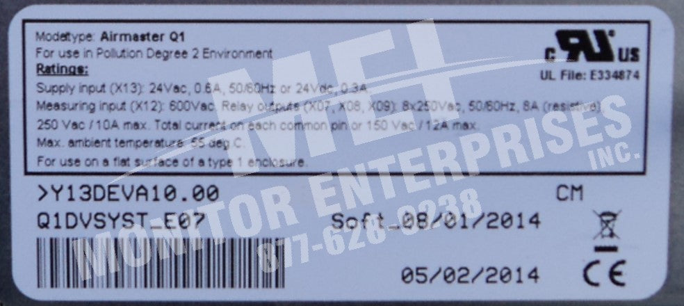 Q1 CSC300 Y13DEVA10.00  DV SYSTEMS AirMaster Q1 CSC300 Y13DEVA10.00 Compressor Controller
