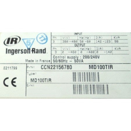 CCN22156780 MD100TIR Ingersoll Rand Nirvana CCN22156780 MD100TIR CONCEPT VSD Compressor Controller 