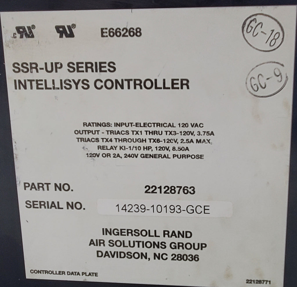 22128763 Ingersoll Rand SSR-UP Pegasus Oil Flooded Rotary Intellysis