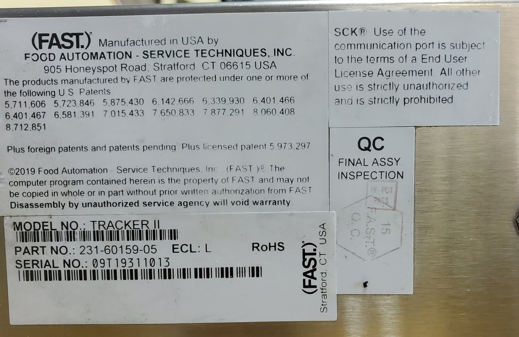 TRACKER II (FAST.) Model 42 (8 Displays) Multi-Display Timer 231-60159-05